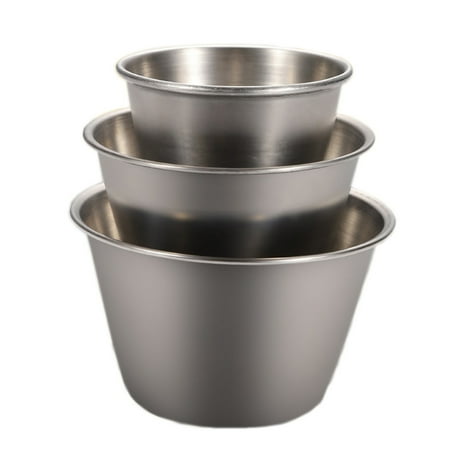 

3 Pack Stainless Steel Condiment Sauce Cups Great for Dipping and Portion Cups