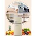 thumbnail image 5 of Krib Bling 3.5 Cu.ft Compact Refrigerator, Mini Fridge with Freezer, Retro Design Small Drink Chiller with 2 Door Adjustable Mechanical Thermostat for Home, Office, Dorm, White, 5 of 9