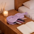 thumbnail image 5 of Violin Shaped Silicone Pencil Case, Zipper Stationery Pouch, Waterproof Soft Storage Bag, Unique Musical Theme Organizer for Office, Desk Decor, Makeup and Daily Small Accessories Storage, 5 of 7