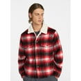 thumbnail image 2 of No Boundaries High-Pile Fleece Lined Plaid Overshirt, Men’s and Big Men’s, 2 of 6