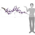 thumbnail image 2 of Large Japanese Cherry Blossom Tree Branch Vinyl Decal Wall Sticker | Girls Flowery Room Décor, 2 of 4