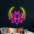 thumbnail image 5 of Handmadetneonsign Lotus Moon Neon Sign, Lotus Flower Led Neon Art Decor, Lotus Moon Home Wall Decor, 5 of 5