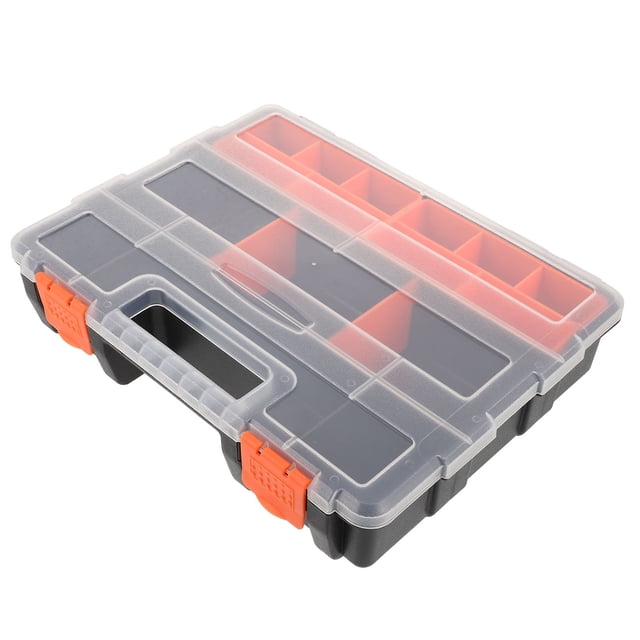 Houderco Caja De Almacenamiento Multi Compartimentos Para Tornillos Y Piezas De Plástico Con Color Surtido
