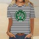 thumbnail image 4 of Camisetas Casuales de Mujer Nueva Moda Impresa Cuello Tripulado Manga Corta, Top Ligero para Diario Y Fiesta, 4 of 4