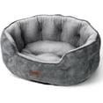 thumbnail image 1 of EastVita Dog Beds for Small Dogs Washable, Round Cat Beds for Indoor Cats Super Soft Large Cat Beds, Soft Flannel Pet Beds for Small Dogs Slip Resistant, Gray, 1 of 8
