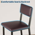 thumbnail image 4 of Yiwa Counter Height Dining Set for 2, Table with Backrest Stools, Footrest, Corner Protector, Ideal for Apartments, 4 of 8