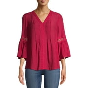 The Pioneer Woman Pintuck Bell Sleeve Blouse