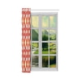 thumbnail image 3 of Mkhert Red Geometric Thermal Insulated Blackout Window Curtain Kitchen Curtain 52X84 Inch, 3 of 3