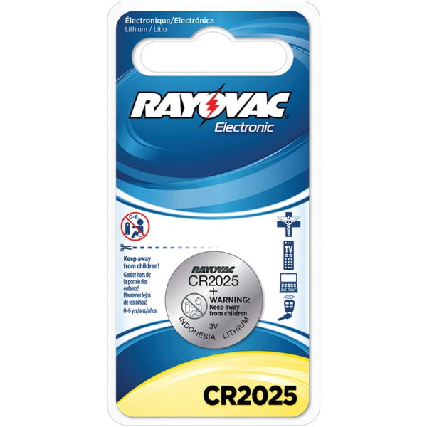 RAYOVAC(r) KECR2025-1C 3 volts lithium entrée sans clé (1 pk; taille cr2025)
