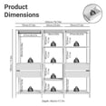 thumbnail image 4 of Madesa Garage Storage Rack with 4 Drawers, Open Shelves and Hanging Space 78"L Multiuse Modular Organization Cabinet for Tools - White, 4 of 11