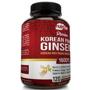 NutriFlair Korean Panax Ginseng 1600mg Per Serving, 120 Capsules – Herbal Energy & Vitality Supplement, Non-GMO, Vegan, Made in USA