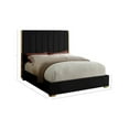 thumbnail image 3 of Meridian Furniture Becca Metal and Velvet Queen Bed in Black, 3 of 3
