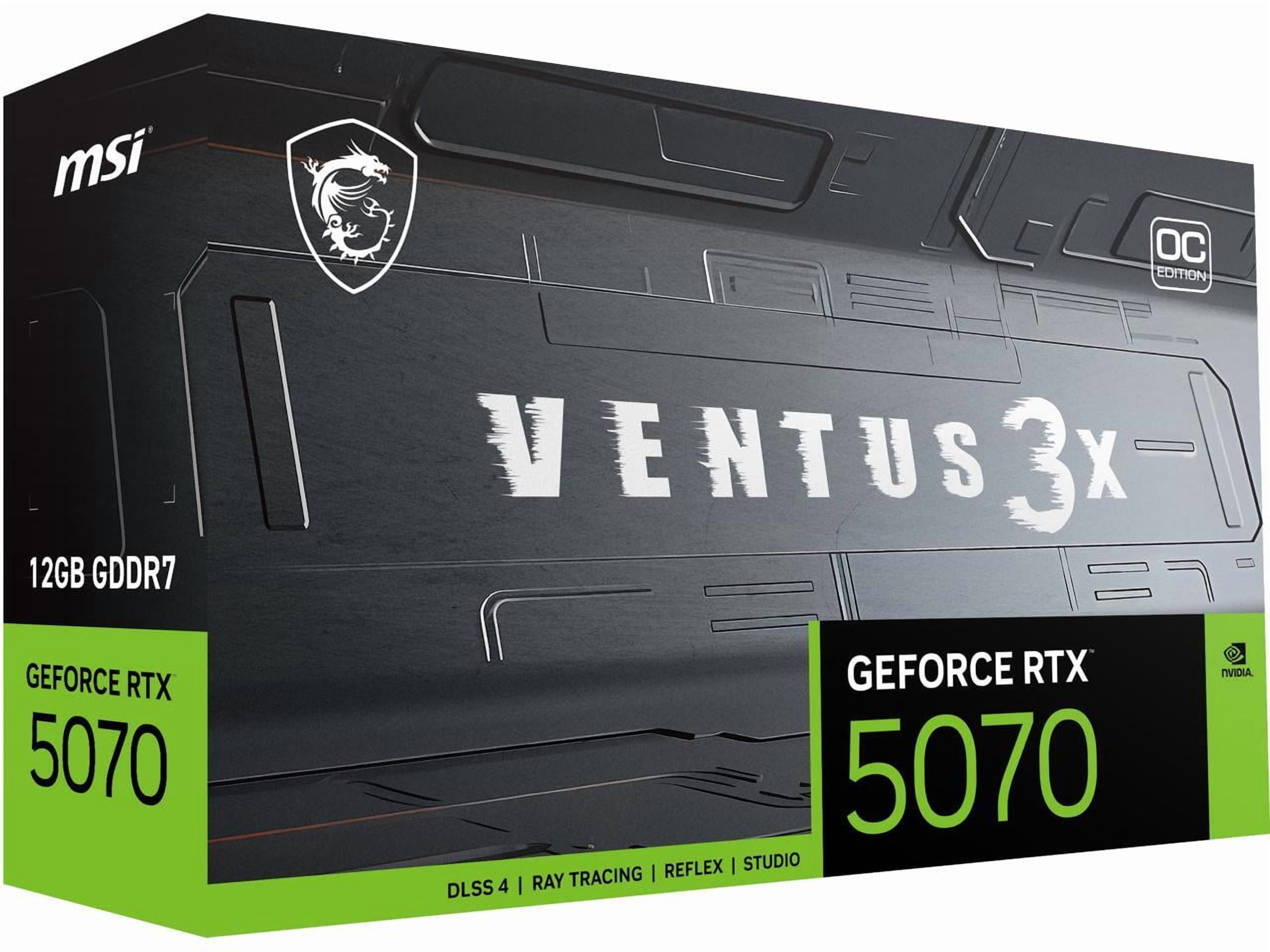 MSI G507012V3C RTX 5070 12GB Ventus 3X OC Graphics Card - Walmart.com