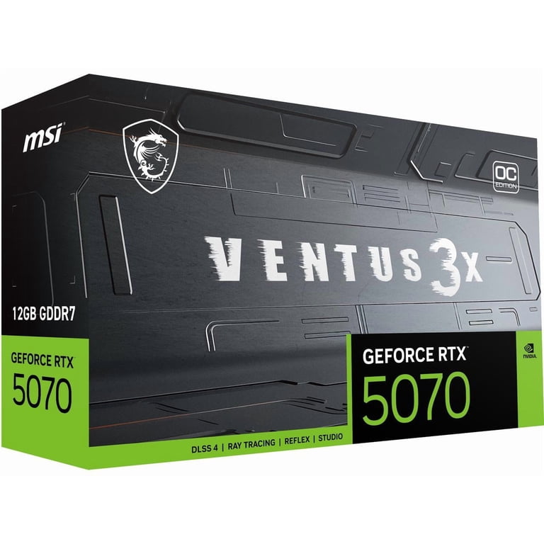 MSI G507012V3C RTX 5070 12GB Ventus 3X OC Graphics Card - Walmart.com
