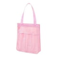 thumbnail image 1 of Bolsa de malla portátil para ducha, organizador de baño, 25 x 9 x 30 cm, práctica bolsa de aseo de secado rápido para campamento, natación, baño para Rosa, 1 of 8