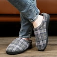 thumbnail image 4 of cosyone1997 Men's Memory Foam Slippers Indoor Outdoor Cozy Fleece Lined Non-slip House Shoes, 4 of 7