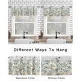 thumbnail image 4 of Sage Green Eucalyptus Curtain Valance for Windows/Living Room/Kitchen/Bathroom/Café, Short Rod Pocket Tier Curtain Window Treatment Panel Summer Starfish Coastal Topper Curtain 42''x12'', 4 of 6