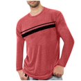 thumbnail image 1 of Blusas y camisas de manga larga con cuello redondo para hombre, deportivas, fitness, hogar, pijamas estampados, camiseta de manga larga con cuello redondo, blusa de poliéster para hombre, 1 of 3