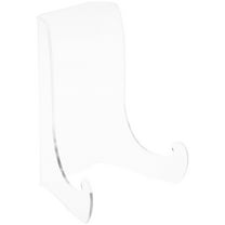 Plymor Clear Acrylic Flat Back Easel With Shallow Support Ledges, 9" H x 6.75" W x 5.25" D (3 Pack)