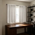 thumbnail image 4 of Cortinas de lino para ventana, 2 piezas, con filtro de luz, colores sólidos, beige, blanco, gris plateado, caqui, 76x91.5 cm, para dormitorio, sala de estar, comedor., 4 of 6