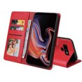 thumbnail image 6 of Wallet Case for Galaxy Note 9 Credit Card Holder, [Shockproof Interior Case] Premium PU Leather With Strap Kickstand Magnetic Closure Flip Folding Cover Compatible with Samsung Galaxy Note 9,
Red, 6 of 14