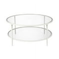 thumbnail image 3 of Evelyn&Zoe Sivil 36" Wide Round Coffee Table with Glass Top, White, 3 of 11