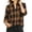 Yellow Black Plaid, variant on Zeagoo Woman Collared Plaid Shirt Females Classic Fit Button Down Flaneel Shirt Plaid Blouse Long Sleeve Autumn Tops