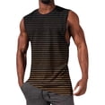 thumbnail image 2 of FRSASU Men's Gradient Athletic Tank Tops Pullover Loose Crewneck Casual Sleeveless Summer Bodybuilding Muscle Tee Shirts Brown, 2 of 5