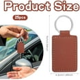 thumbnail image 2 of 25 Pcs Blank Leather Keychains PU Key Fobs with Ring Rectangular Leather Key Fob Universal Keys Chain Holder Keychain Kit for Keychains Making DIY Craft Working Supplies Gifts Birthday$$Art & Craft, 2 of 7