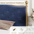 thumbnail image 6 of Full Size Bed Frame, Modern Upholstered Platform Bed with Button Tufted Headboard, Blue, 6 of 7