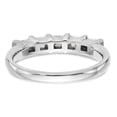 thumbnail image 5 of Solid 14K White Gold Five Stone Diamond Wedding Band Ring Size 8.5 (.25 cttw.), 5 of 7