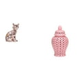 thumbnail image 1 of Escultura de gato, cerámica, tarro de jengibre, , figura de animal, arte, artesanía, adorno para chimenea, arreglo floral, jarrón, tapa, exhi, 1 of 8