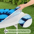 thumbnail image 5 of Blue Tie Dye Spiral Pattern Round Fitted Tablecloth with Elastic Edge,Dining Table Cover Waterproof,Outdoor Round Tablecloth for Camping,Dining,Indoor and Outdoor, 5 of 7