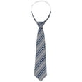 thumbnail image 1 of Corbata de rayas preatadas para hombres INSPIRE CHIC, ajustable y elástica, fácil de usar, para uniforme universitario, gris, talla única, 1 of 4