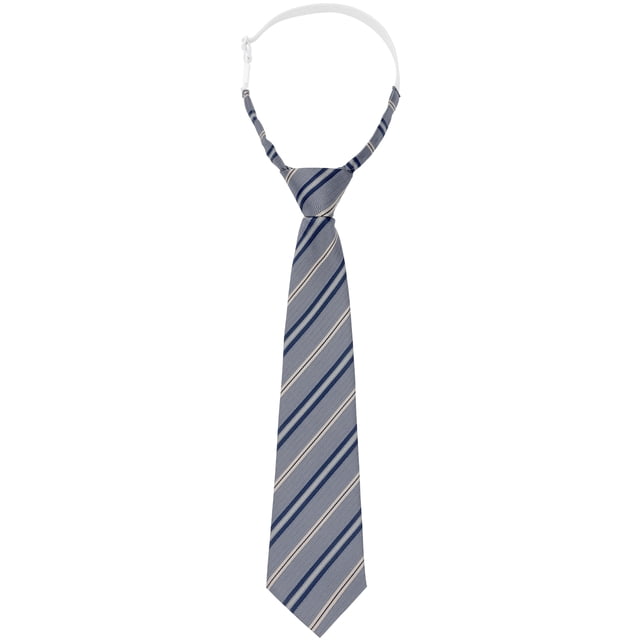 Corbata de rayas preatadas para hombres INSPIRE CHIC, ajustable y elástica, fácil de usar, para uniforme universitario, gris, talla única