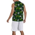 thumbnail image 2 of Naloa Tropical Leaves1 Basketball Jersey Reversible Men's Mesh Athletic Sports Shirts Training Practice S-4XLMedium, 2 of 6
