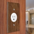 thumbnail image 3 of WIRESTER 1-Gang 1.406-Inch Hole Device Telephone/Cable Blank Receptable Wall Plate Cover, Red Brown Wood, 3 of 6