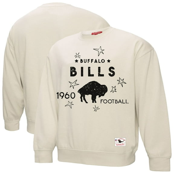 Women's Mitchell & Ness Cream Buffalo Bills Plus Size Shooting Star Sweatshirt