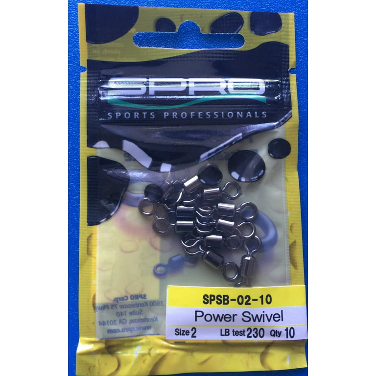 SPRO Power Swivel Black Nickel Plating, Size 2, 10-Pack