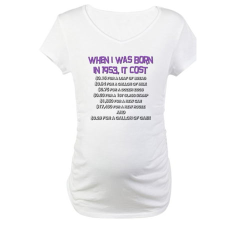 

CafePress - Price Check 1953 Maternity T Shirt - Cotton Maternity T-shirt Cute & Funny Pregnancy Tee