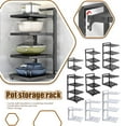 thumbnail image 2 of Pot Rack Organizers Adjustable Pot Lid&Pan Holders For Kitchen Storage; P39C X1H4, 2 of 8