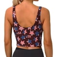 thumbnail image 3 of Lsque American Stars1 Printed Women'S Sports Bra, Compression, Moisture Wicking, High-Impact Sports Bra For Women,Supportive sports bra-Large, 3 of 9