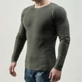 thumbnail image 6 of HUANBAI Autumn/Winter Men's Crew Neck Knitted Casual Patchwork Sweater Base, 6 of 6