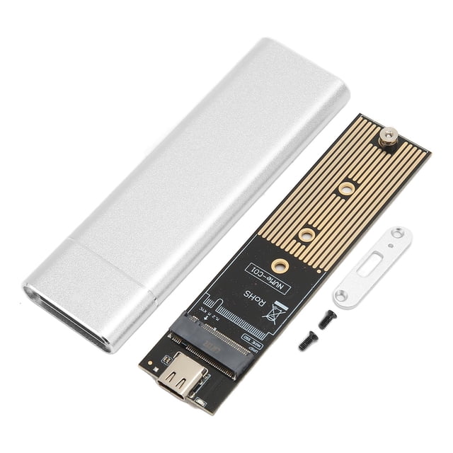 M.2 NVMe SSD Enclosure 10Gbps, USB 3.1 Type C, UASP Protocol, Aluminium Alloy, Designed for 2230 2242 2260 2280 SSD, Widely Compatible, High Speed