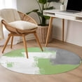 thumbnail image 4 of Round Rugs 3Ft, Sage Green Gray Round Area Rug Washable Indoor Throw Carpet, Modern Oil Painting Abstract Geometric Small Non Slip Circle Rug for Bedroom Living Room Home Decor Aesthetic, 4 of 8
