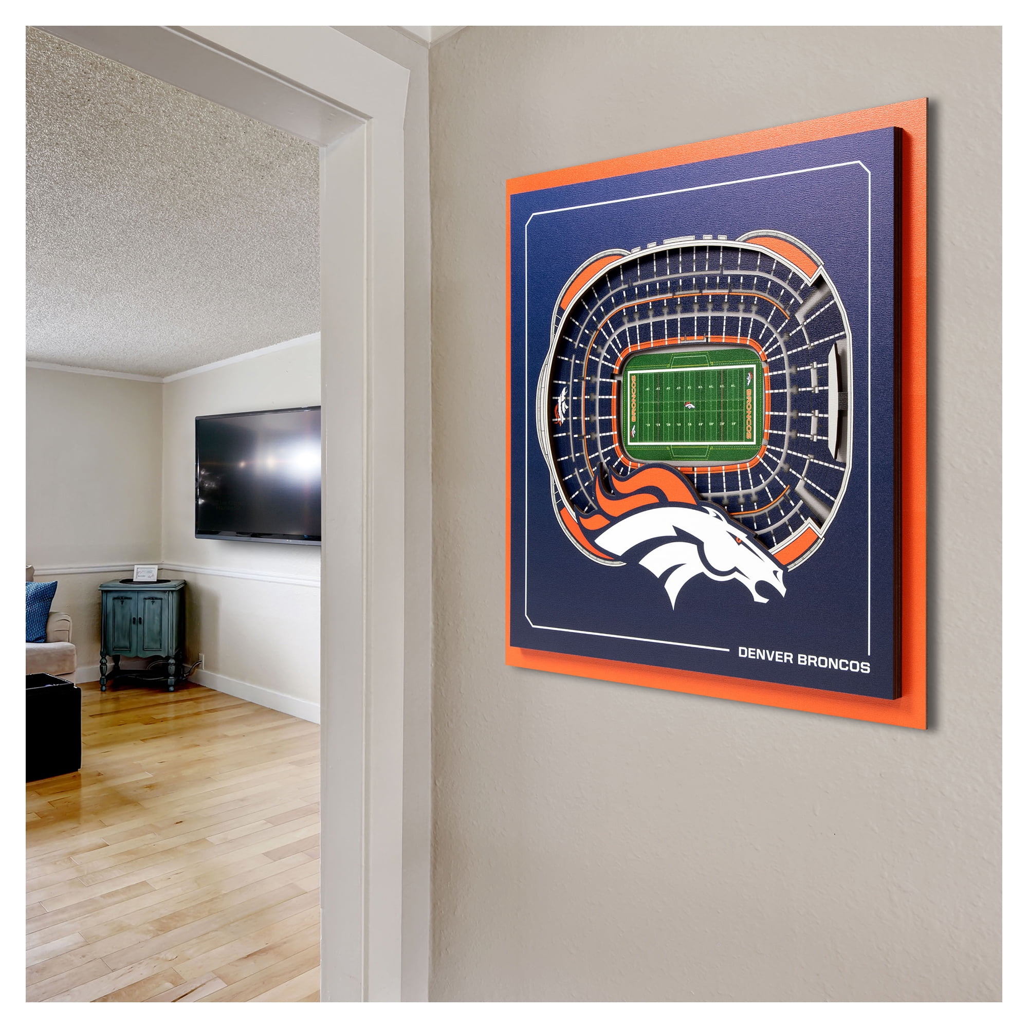 IDNA Denver Broncos 12" x 12" Stadium Series 3D Wall Art