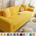thumbnail image 2 of Solid Color Seat Sofa Cover Stretch Fabric Couch Covers For Living Room Protector Slipcovers Sofa Armchair, 2 of 6