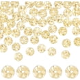 thumbnail image 1 of 50 piezas de cuentas espaciadoras de latón con baño de oro de 18 quilates, cuentas onduladas de 8 mm, cuentas planas redondas de metal, accesorios para joyería., 1 of 6