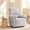 Suede-Gray, variant on Power Swivel Rocker Recliner Chair with USB & Type-C Ports,Electric Glider Recliner with 2 Pillows,Suede,Gray