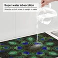 thumbnail image 5 of Sikiie Peacock Feathers Dish Drying Mat, Kitchen Counter Mat, Self Drying Mat for Kitchen Counter Dish Drying Pad ,for Dishes, Utensils, Pots and Pans(24" x 18"), 5 of 7
